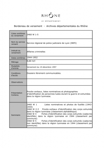 Crimes commis durant la guerre 1939-1945.