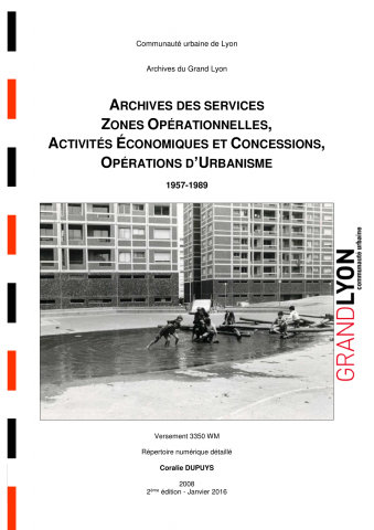 3350WM - Communauté urbaine de Lyon - Urbanisme, fonctionnement des services et suivi des opérations