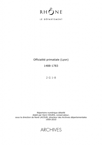 Officialité primatiale.