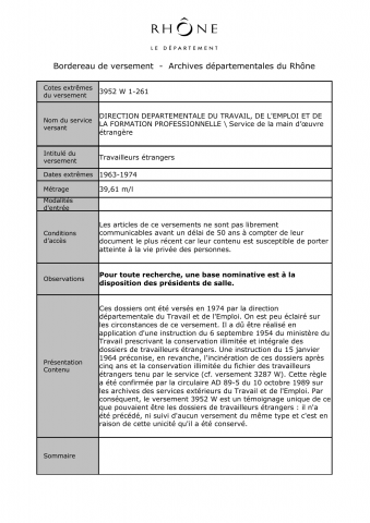 Travailleurs étrangers.