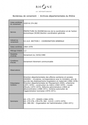 Affaires sanitaires et sociales. Equipement et urbanisme. Réforme administrative et déconcentration.