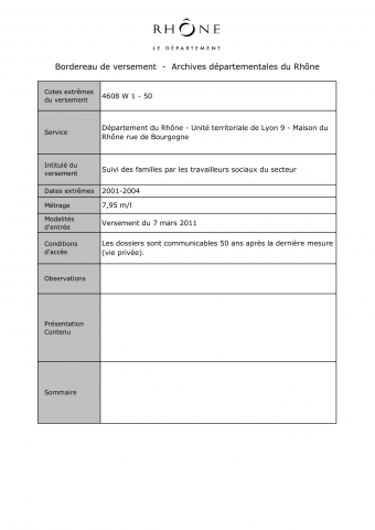 Aide sociale, suivi des familles par les travailleurs sociaux.