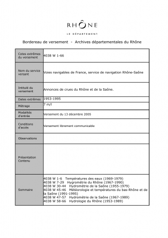Annonces de crues du Rhône et de la Saône.