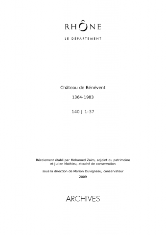 Château de Bénévent (Vaugneray).