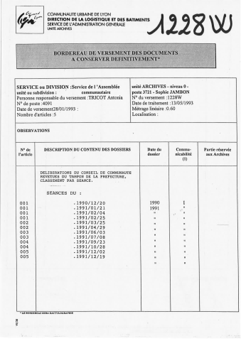 Conseil communautaire, préparation et tenue des séances.