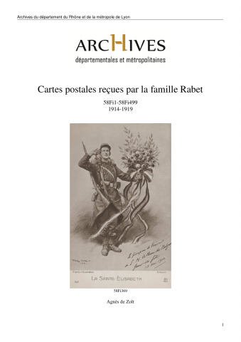 Album de cartes postales reçues et collectionnées par la famille Rabet.