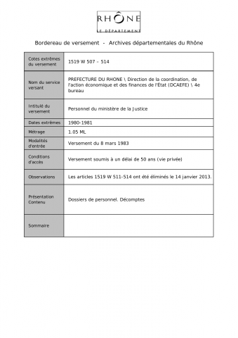 Personnel du ministère de la Justice.