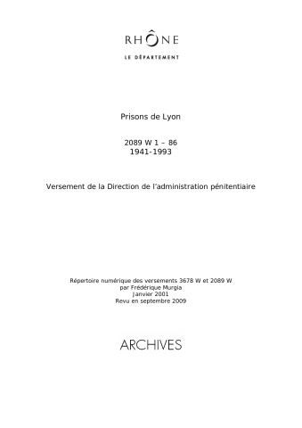 Prisons de Lyon.