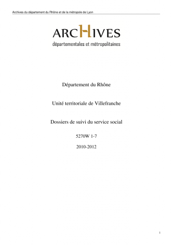 Dossiers de suivi du service social.