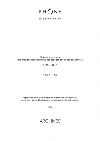 Fédération nationale des enseignants territoriaux des activités physiques et sportives.