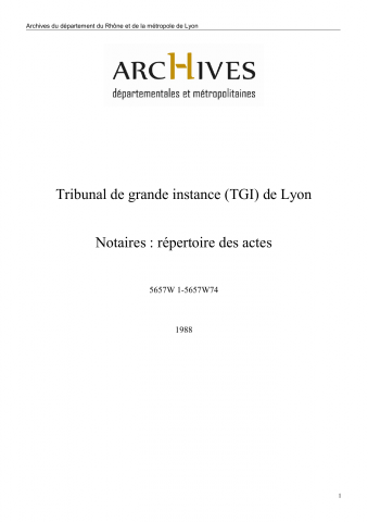 M. DUFOUR notaire à LYON 4.