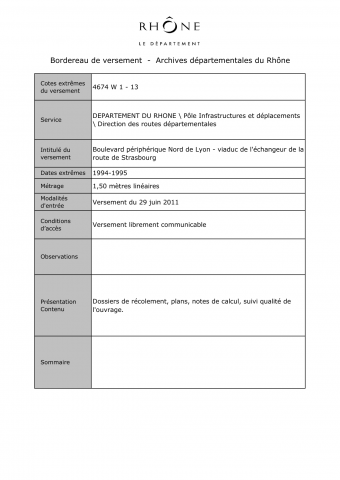 Viaduc de l'échangeur de la route de Strasbourg sur le boulevard périphérique Nord de Lyon.