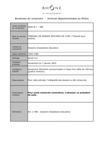 Assistance éducative.