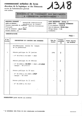 Conseil communautaire, préparation et tenue des séances.