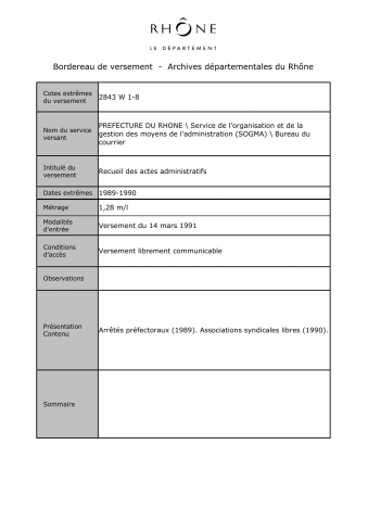 Recueil des actes administratifs.