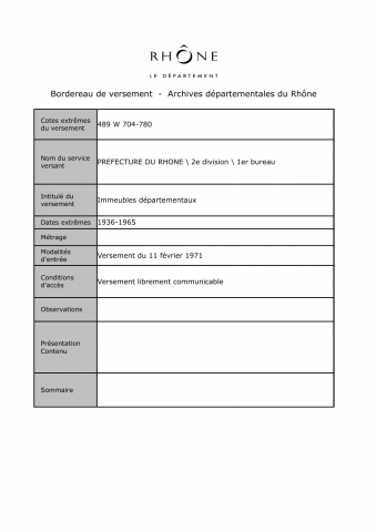 Immeubles départementaux.