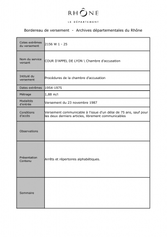 Procédures de la chambre d'accusation.