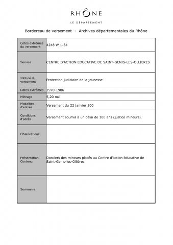 Protection judiciaire de la jeunesse.