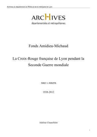 CICR, CRF Beaune, archives de personnes.