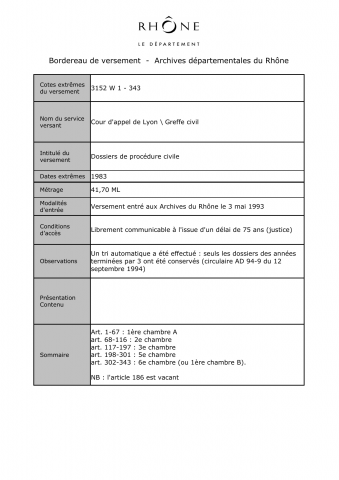 Procédure civile des 1e-3e chambres et 5e-6e chambres.