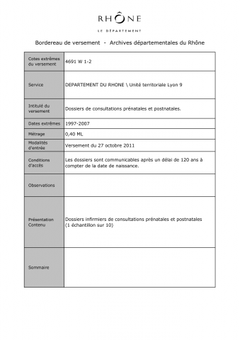 Protection maternelle et infantile (PMI).