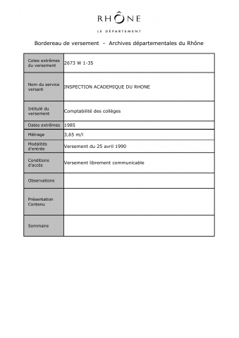 Comptabilité des collèges.